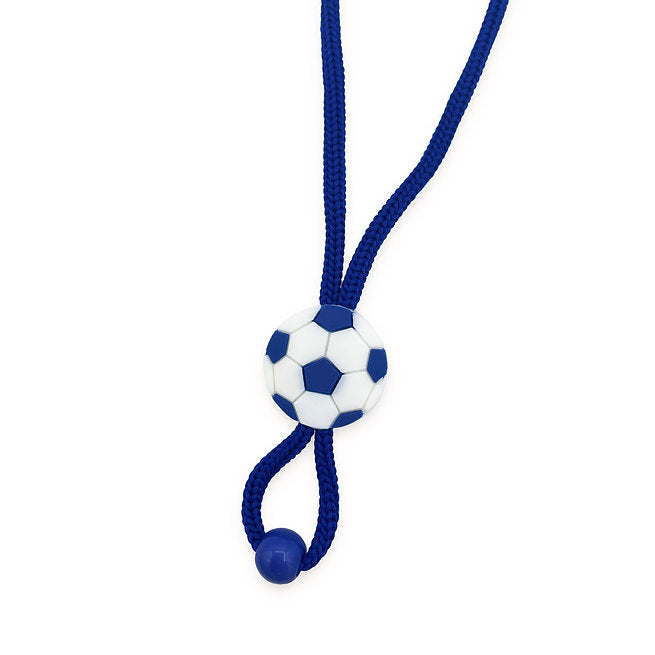 Blue soccer ball lanyard for kids glasses
