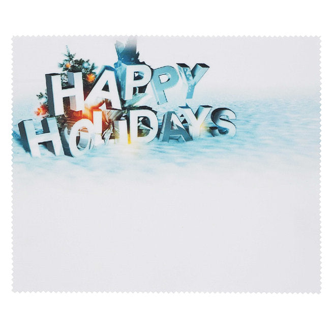 Happy holidays eyeglass cleaning cloth