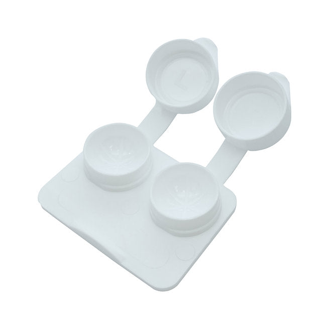 White flip-top contact lens case
