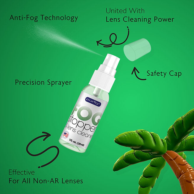 Fog stopper and lens cleaner combo