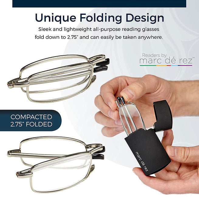 Ultra-compact folding design eyeglasses
