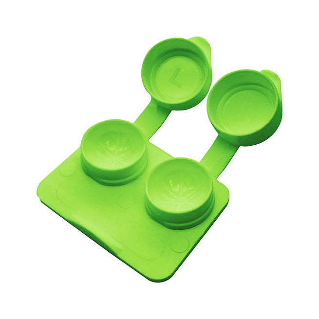 Green flip-top contact lens case