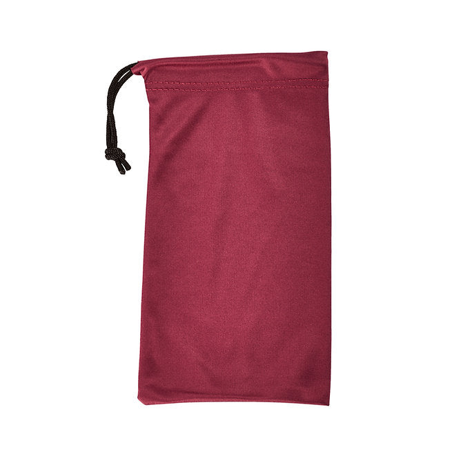 Burgundy drawstring bag for glasses