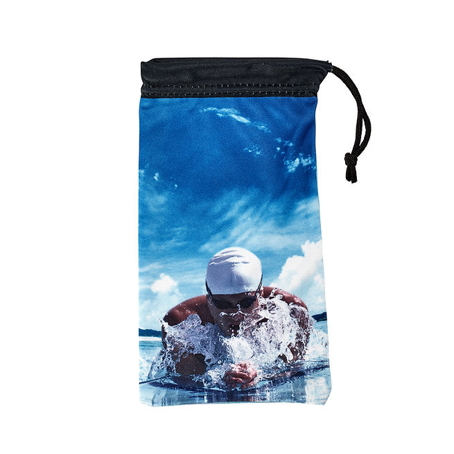Microfiber drawstring bag for swimmers