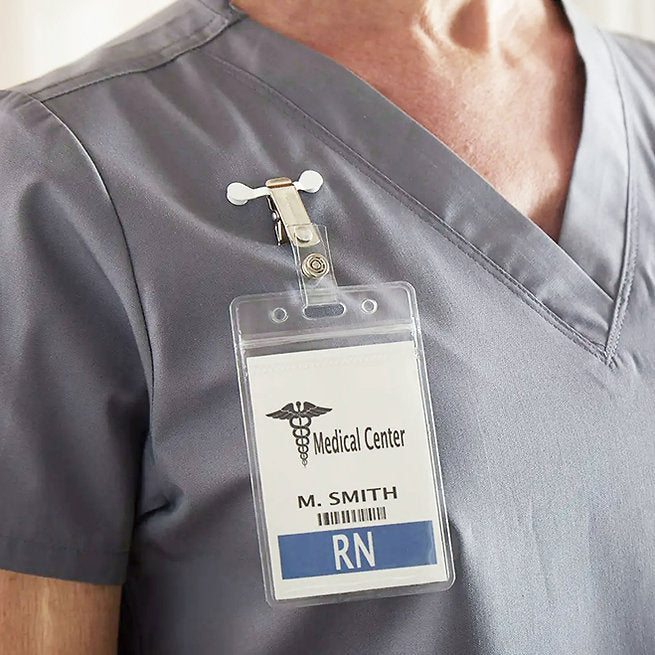 Magnetic ID badge holder
