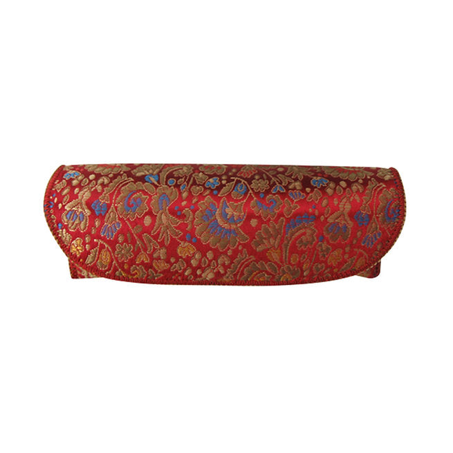 Eyeglass case with red Chinese paisley