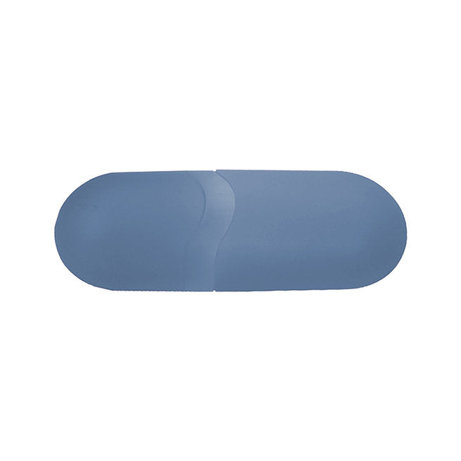 Blue tubular kids' eyeglass case