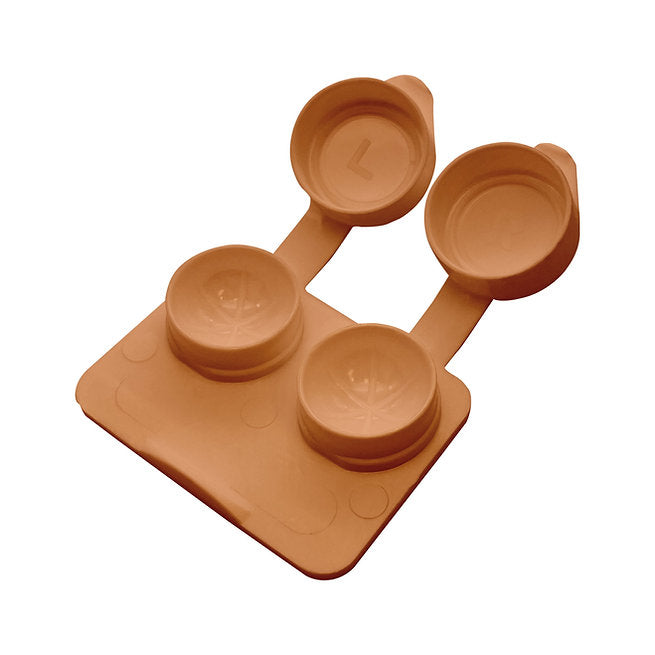 Orange flip-top contact lens case
