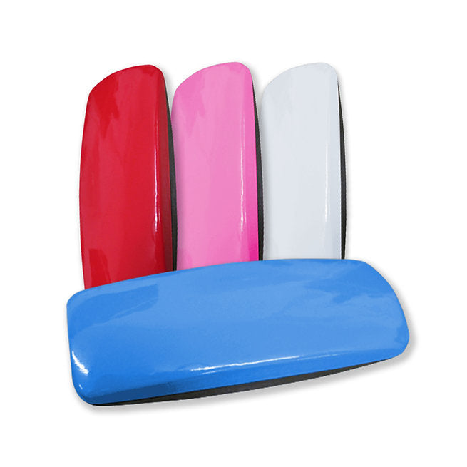 Eyeglass clamshell case with shiny glossy finish