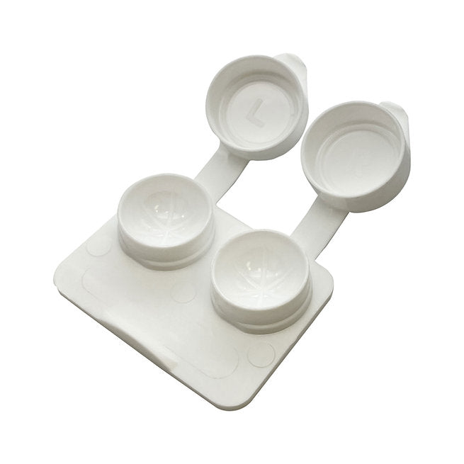 Clear flip-top contact lens case
