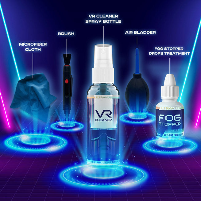 VR headset cleaner spray