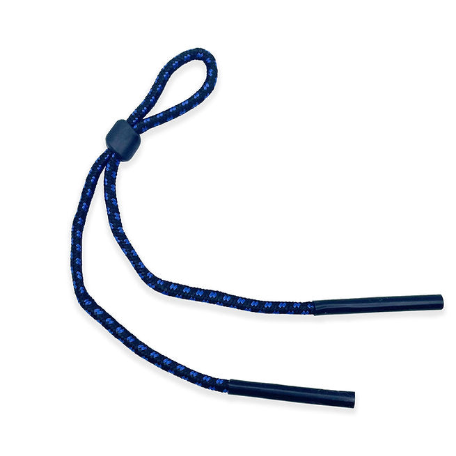 Blue and black houndstooth sports lanyard for glasses