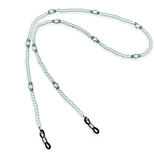 Light blue beaded eyeglass chain