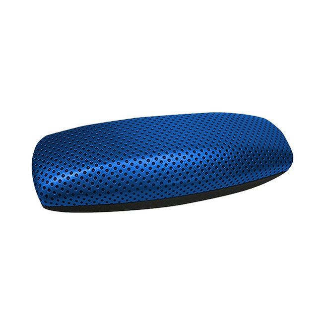 Blue metallic eyeglass clamshell case