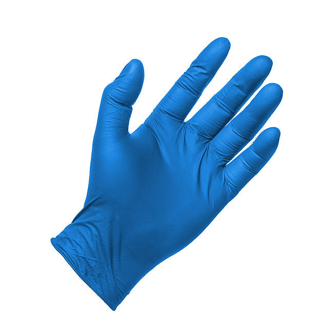 Blue nitrile glove