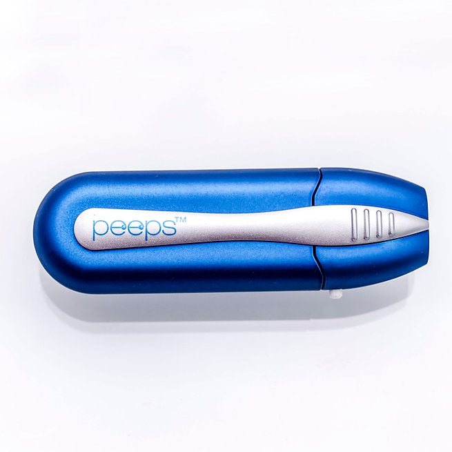 Blue peeps lens cleaner