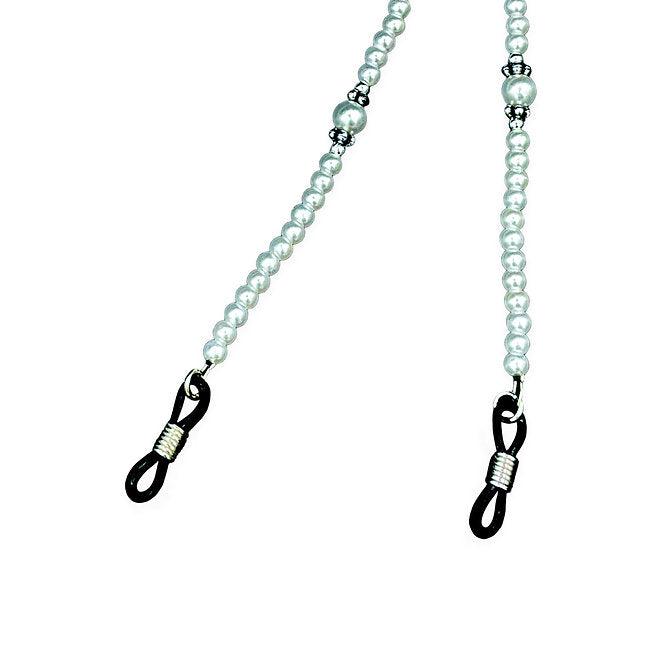 Light blue beaded eyeglass retainer