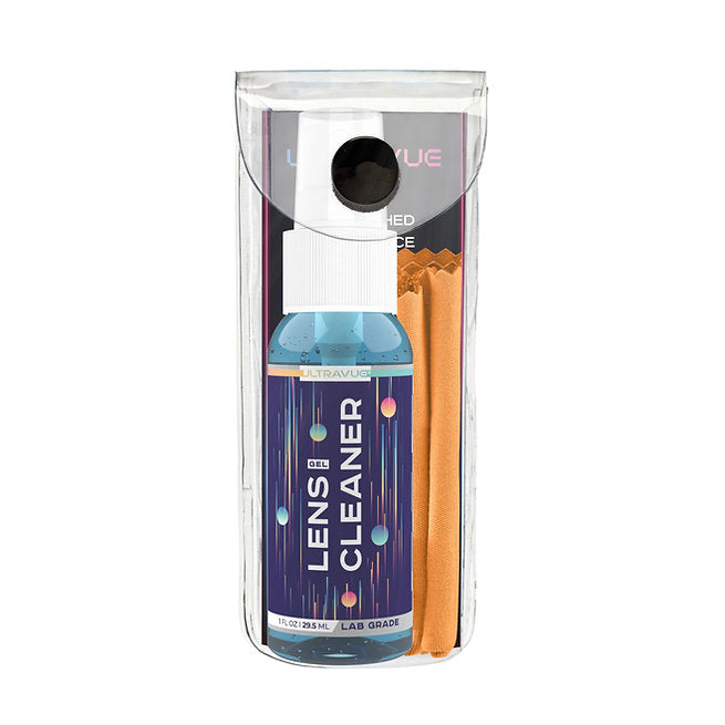UltraVue Gel Lens Cleaner Soft Case Kit - Eyeglass Cleaner and Microfiber Cloth