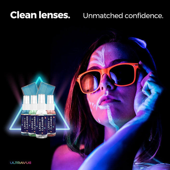 UltraVue Gel Lens Cleaner Soft Case Kit - Eyeglass Cleaner and Microfiber Cloth