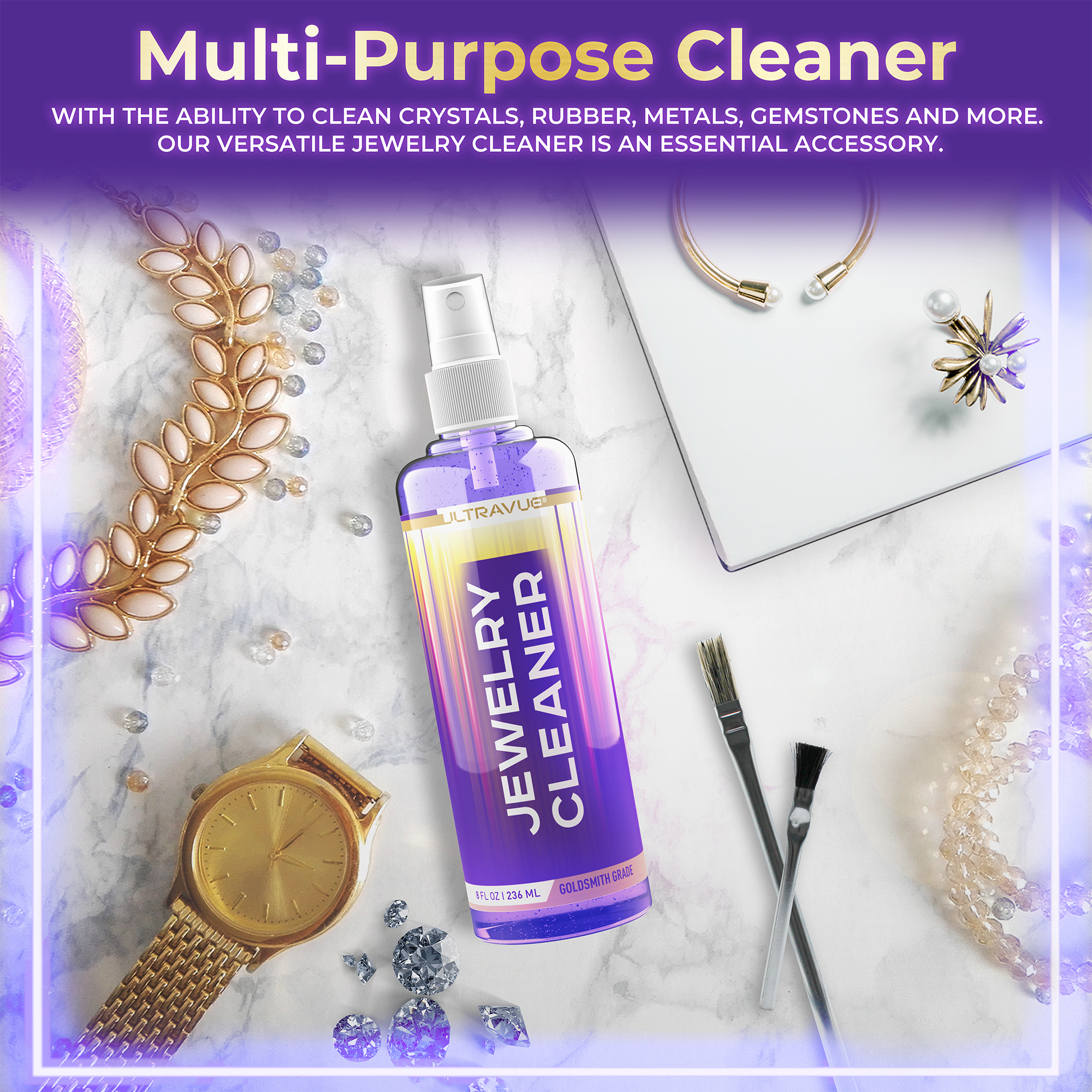 GEM & jEWELRY CLEANER SOLUTION 8fL Oz SPECIAL FOR SILVER GOLD