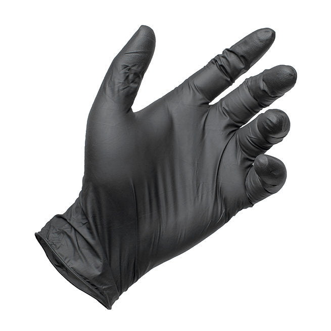 Powder free black nitrile glove