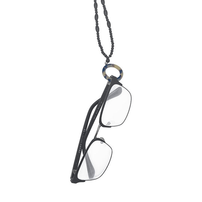 Eyeglass necklace hanger with circle charm