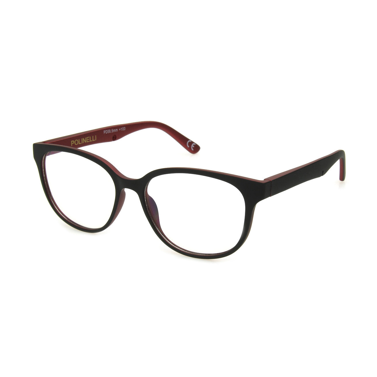 Polinelli eyeglasses model P202 black and red
