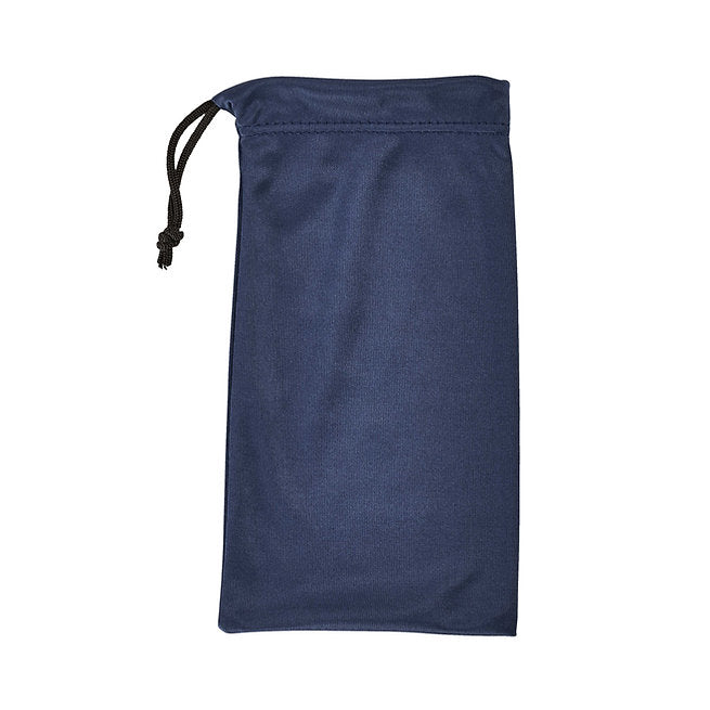 Dark blue drawstring bag for glasses
