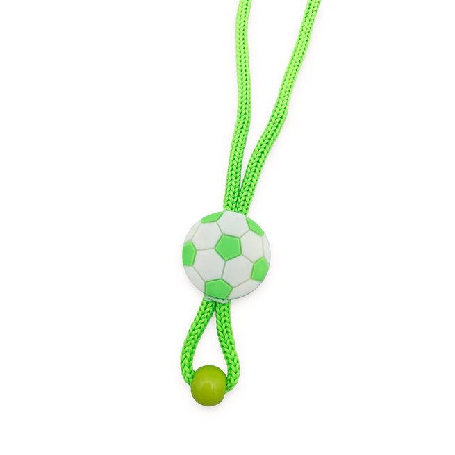 Green soccer ball lanyard for kids glasses