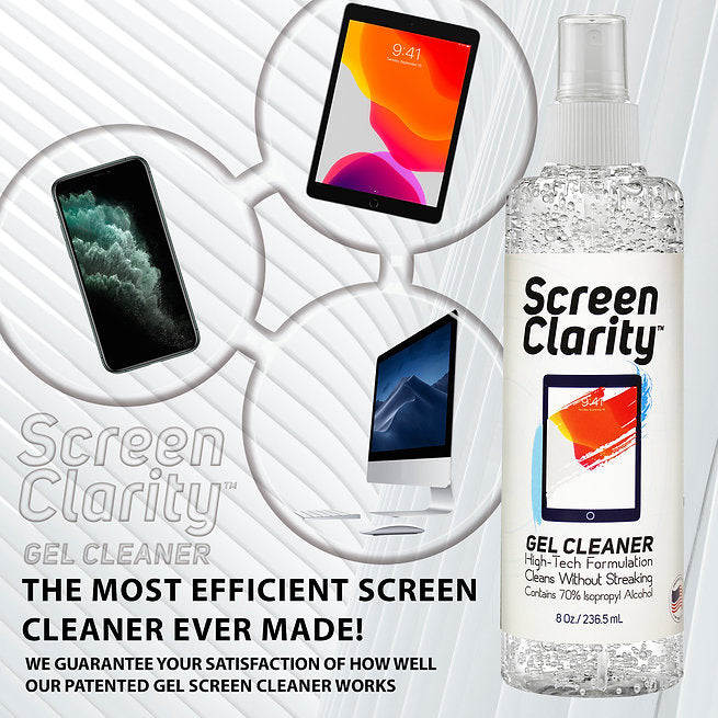 Gel cleaning solution for electronic devices