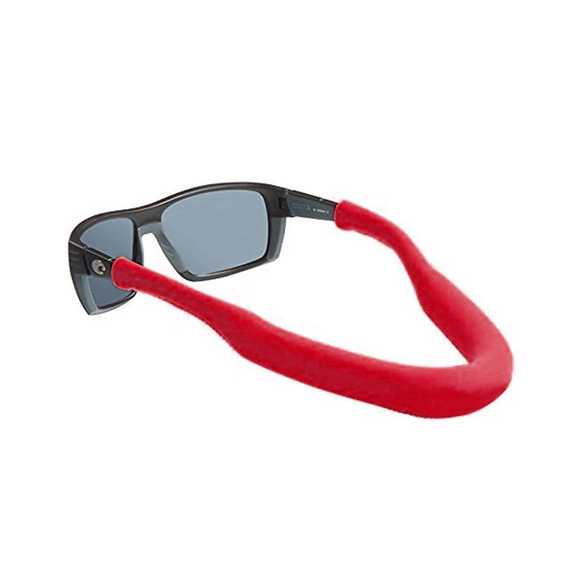 Red buoyant leash for sunglasses