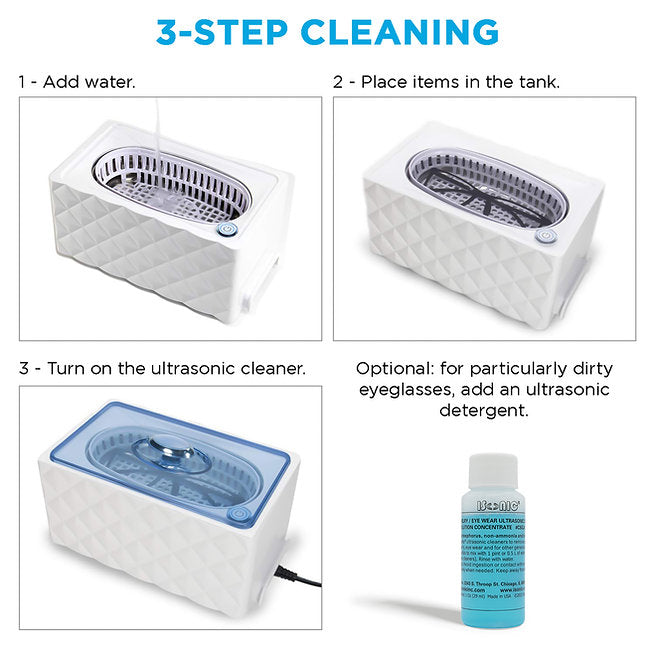 3-step ultrasonic cleaning process