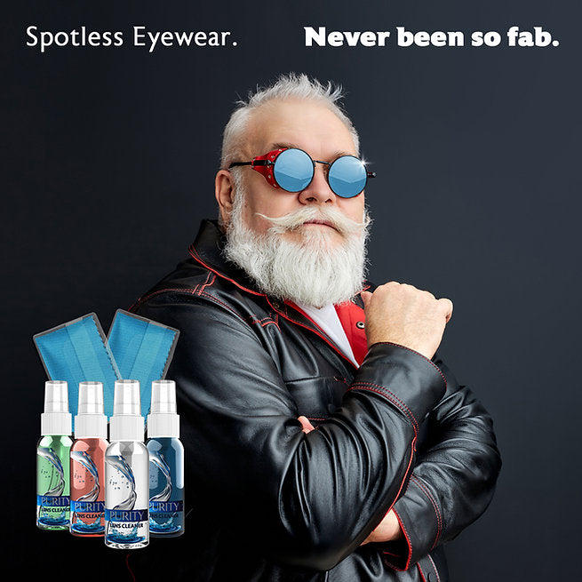 Spotless eyewear with Purity Lens Cleaner