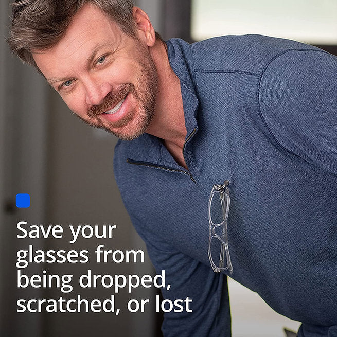 Stainless Steel & Classic Black Magnetic Eyeglass Holder