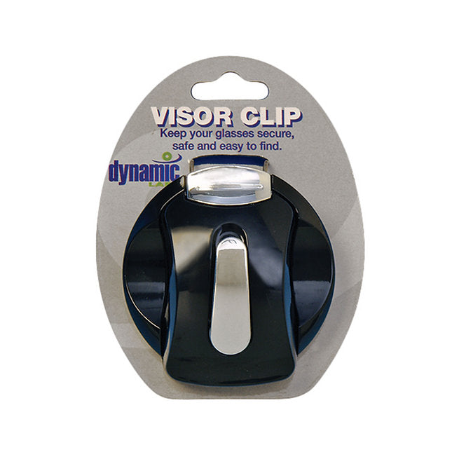 Black visor clip for eyeglasses