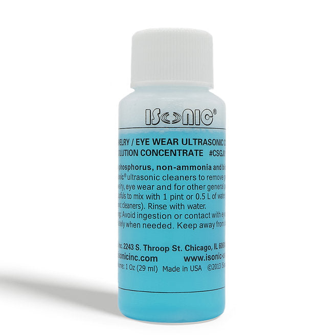 Eyewear ultrasonic concentrate solution