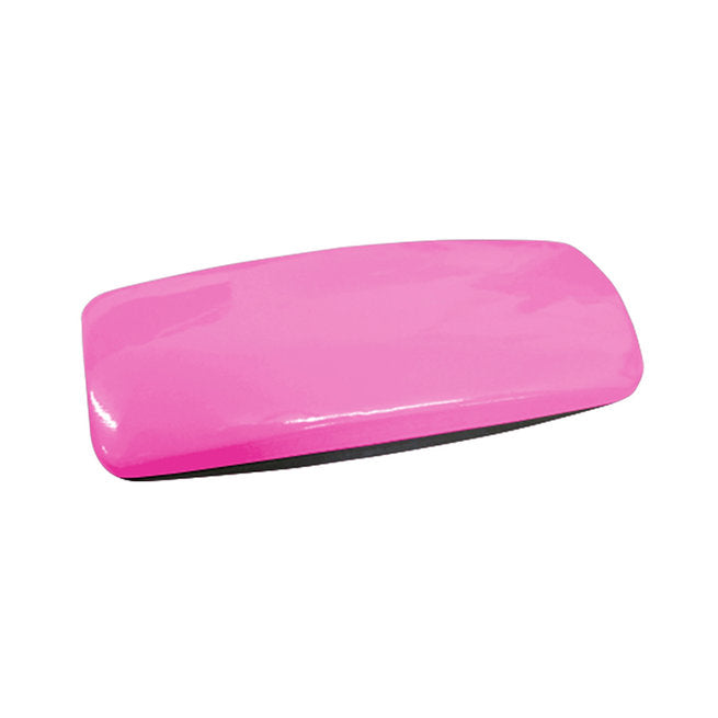 Glossy pink eyeglass clamshell case