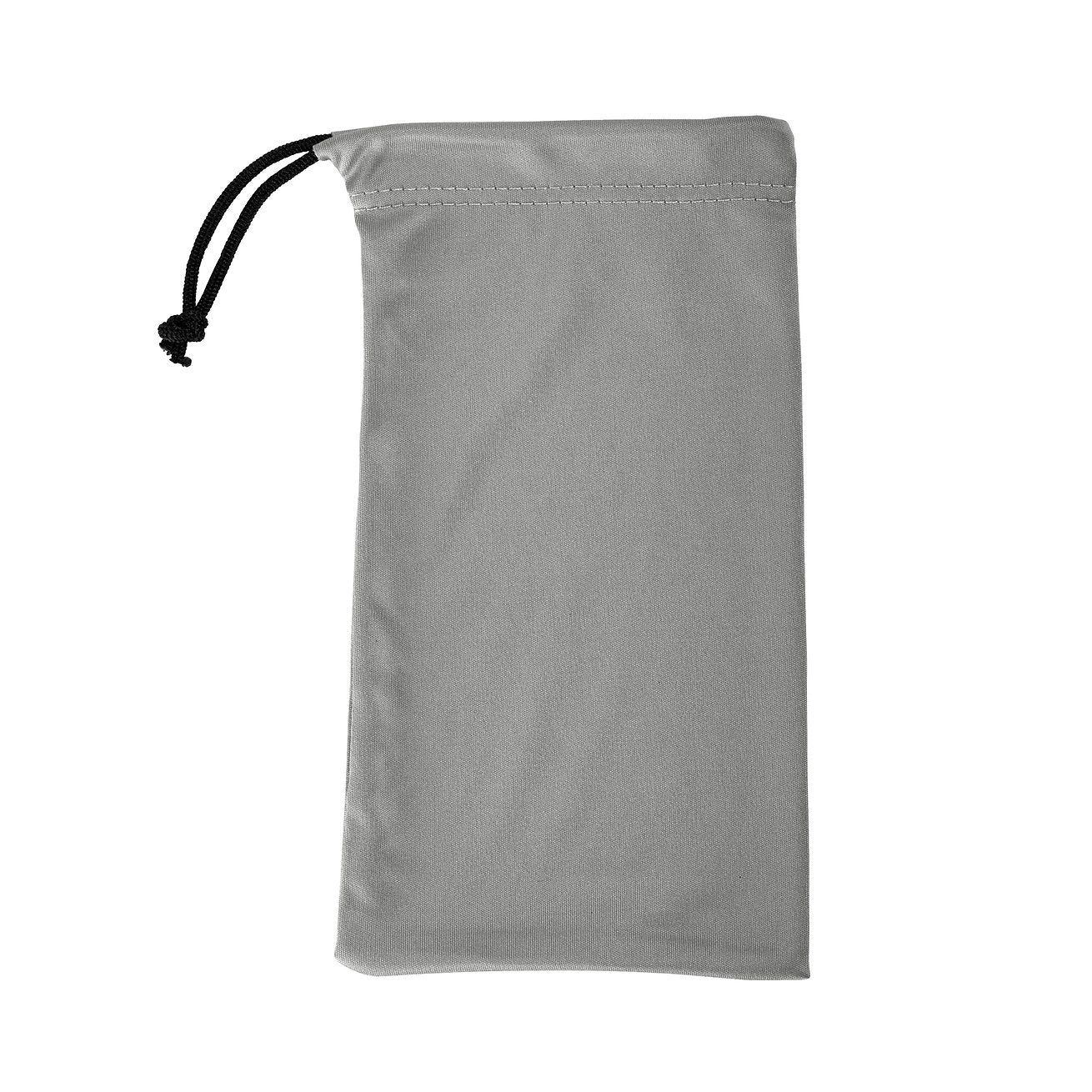 Grey drawstring bag for glasses