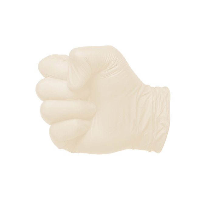 Powder free white vinyl glove