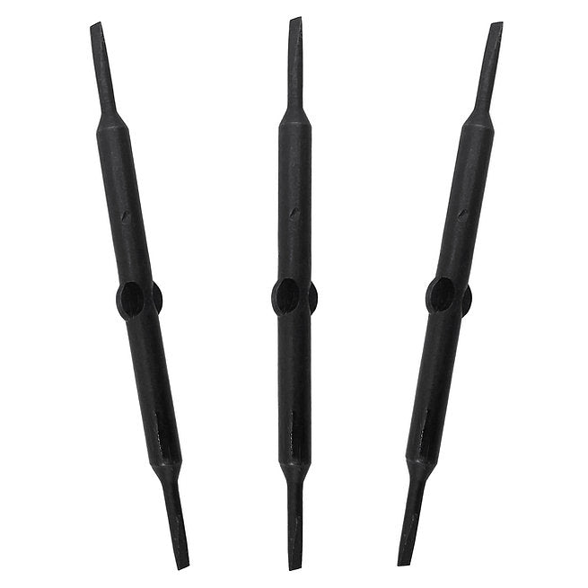 Screwdriver Double Bit Replacements With Ball-Bearing Blade Seat - 3-Pack