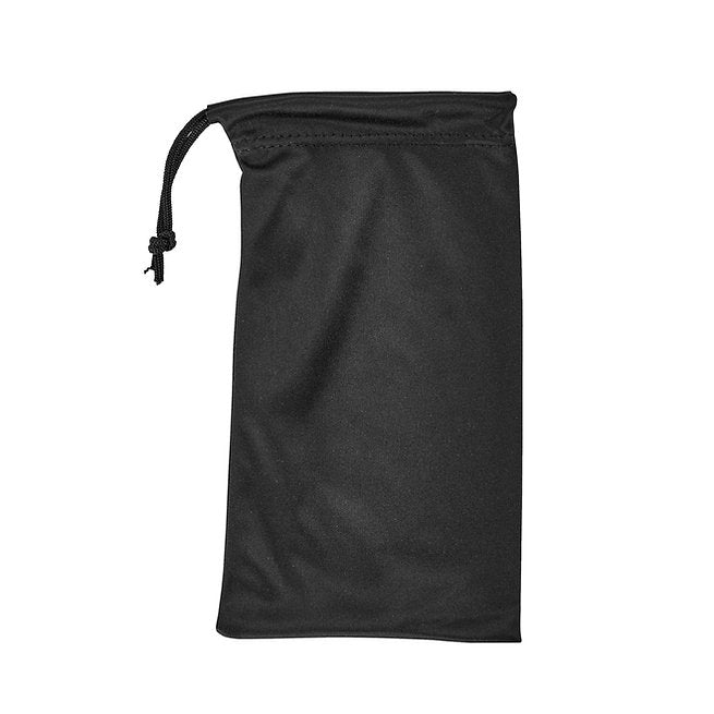 Black drawstring bag for glasses