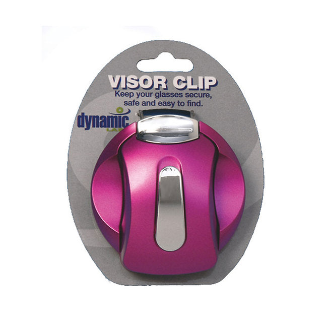 Pink visor clip for eyeglasses